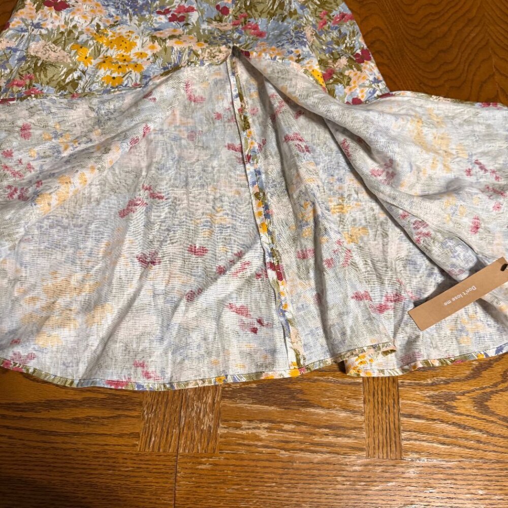 NEW Reformation Amethyst Linen Midi Dress in Countryside Sz 2 Cottagecore Chic - Picture 11 of 16